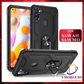FREESHIP 50k_Ốp lưng Samsung A11 M11 chống sốc 2 lớp kèm nhẫn iring làm giá đỡ