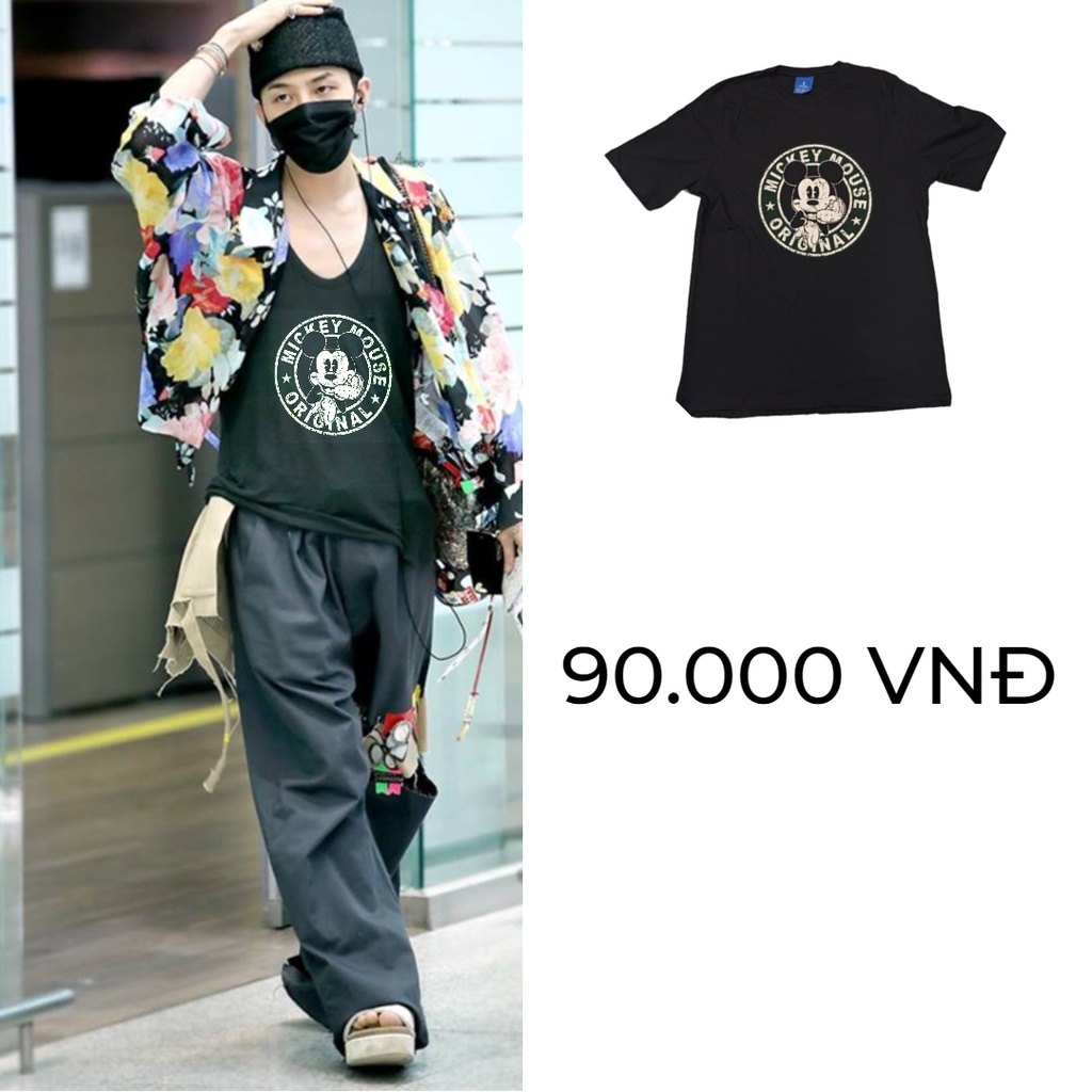 Áo thun Eastlevel Mickey đen GD G-Dragon