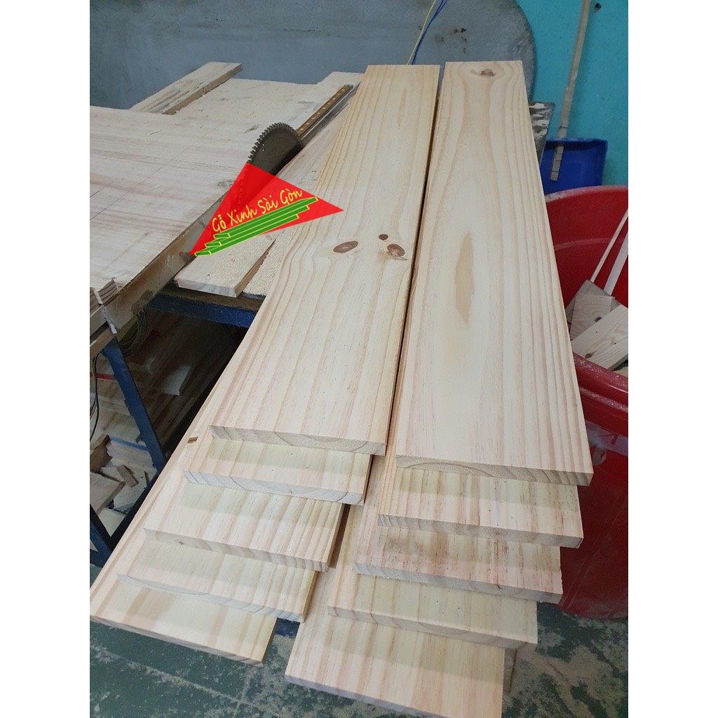 Thanh gỗ thông mới đẹp dài 150cm,rộng 9.5cm,dày 1.5cm bào láng đẹp 4 mặt thích hợp đóng giường pallet, kệ sách,tủ
