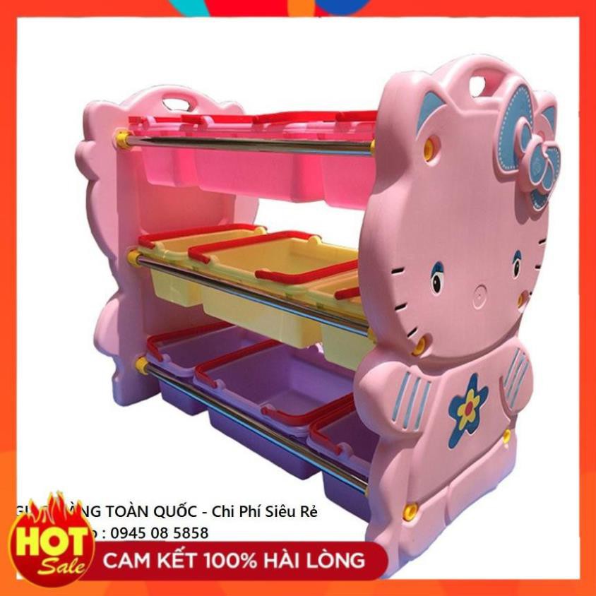 ( giá rẻ nhất )  Kệ Hello kitty đựng đồ chơi cho bé để giúp bảo quản đồ chơi và giúp bé tự lập hơn