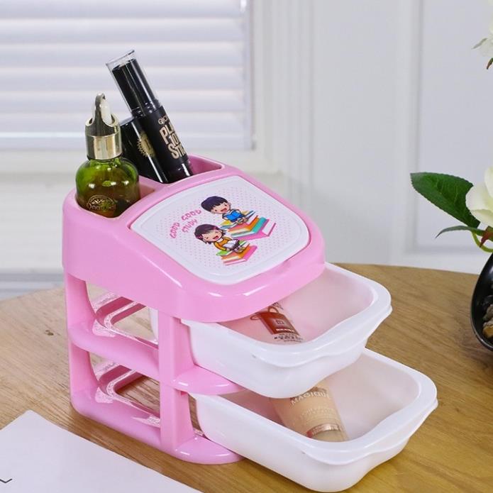SP1771 Tủ mini đựng mỹ phẩm 4 tầng 3 ngăn kéo để vật dụng cá nhân ( ảnh thật )