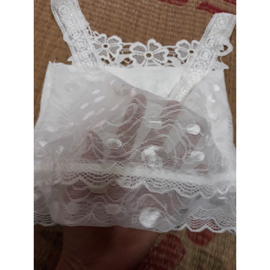 Áo Lót Nữ - Áo Bra Gym Yoga Ren Dáng Croptop Tặng Kèm Đệm Mút BR063