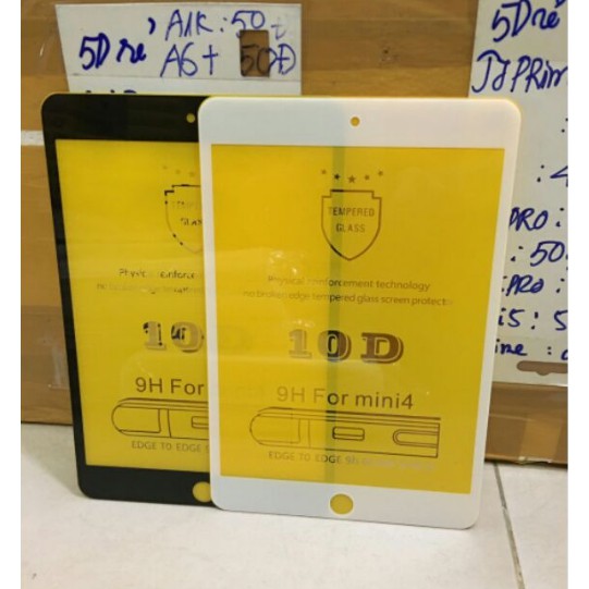 Kính Cường Lực 10D Cho iPad Mini 1/2/3 Full keo màn hình, Full viền màu