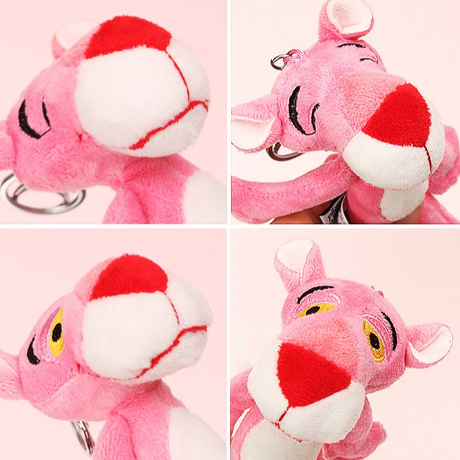 Móc khóa hình chú báo nhồi bông dễ thương