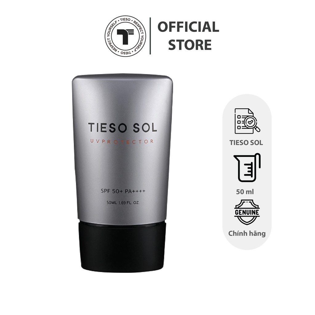 [Tặng sample Tieso Cleanser 20ml+Soothing 20ml] Kem chống nắng bảo vệ da trước tia cực tím Tieso (UV/ protector) 50ml