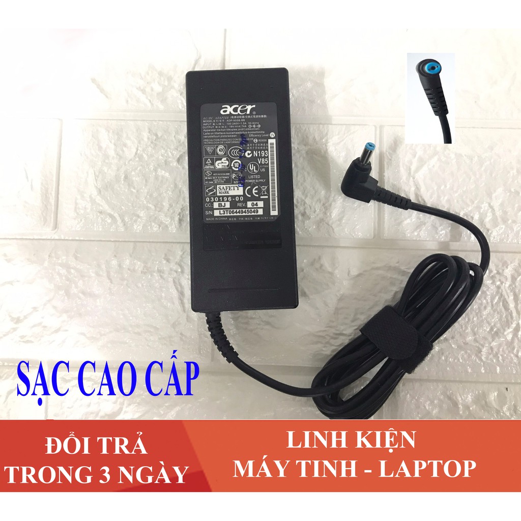 💥Sạc Laptop Acer 19V – 4.74A – 90W, Sạc laptop acer chân thường Kèm Dây Nguồn | FREE SHIP ĐƠN TỪ 50K