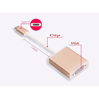 Cáp Chuyển Type-C ra Vga, Type-c To Vga- Full HD