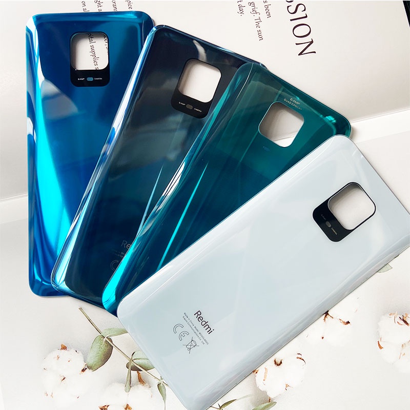 Ốp Điện Thoại Mặt Kính Có Nắp Đậy Ống Kính Camera Sau Cho Xiaomi Redmi Note 9S Redmi Note 9 Pro