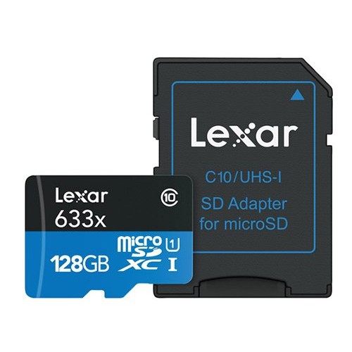 Thẻ nhớ 128GB Lexar 633x micro SDXC UHS-l V30 -100MB/s / Tặng kèm áo thẻ