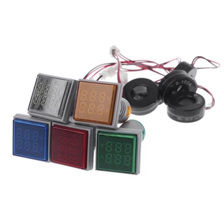 Square LED Digital Dual Display Voltmeter & Ammeter Voltage Gauge Current Meter