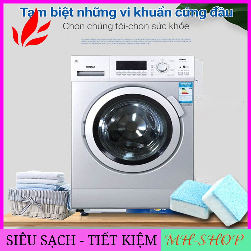 [ Bộ 50 Viên ] Viên tẩy lồng giặt - Viên tẩy khử mùi hôi lồng máy giặt vệ sinh cặn bẩn - Diệt khuẩn - Bảo vệ gia đình