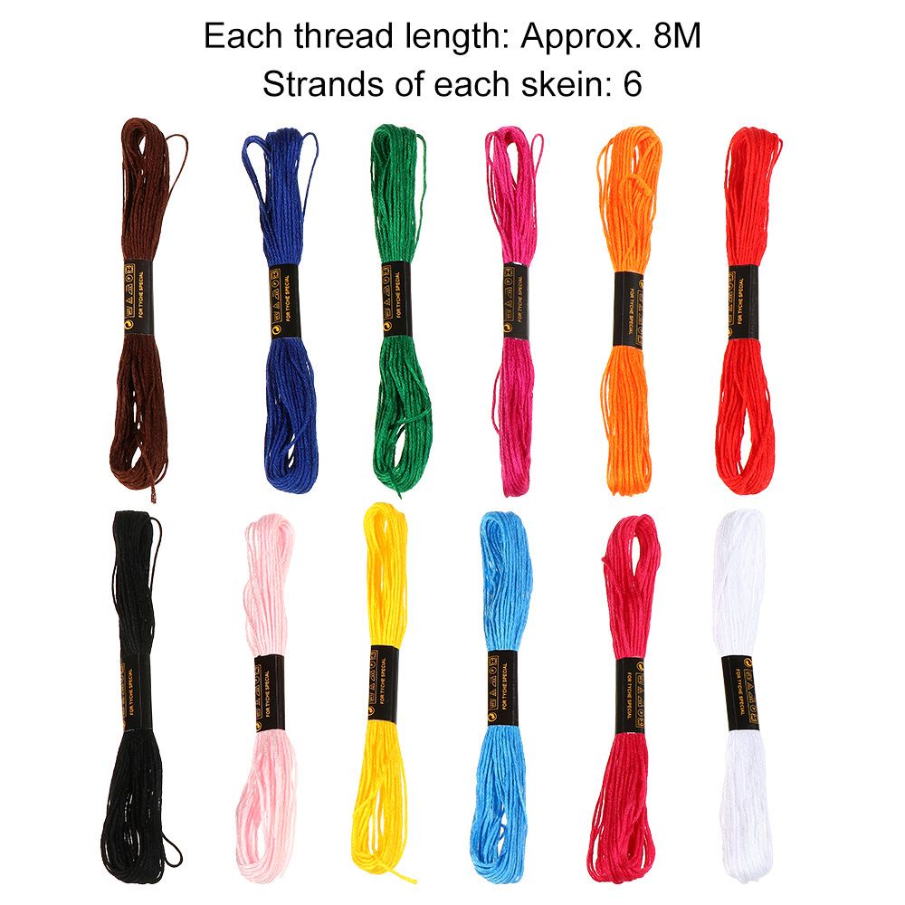 Bộ Dụng Cụ Thêu Tranh Chữ Thập Bằng Cotton Nhiều Màu Sắc DIY