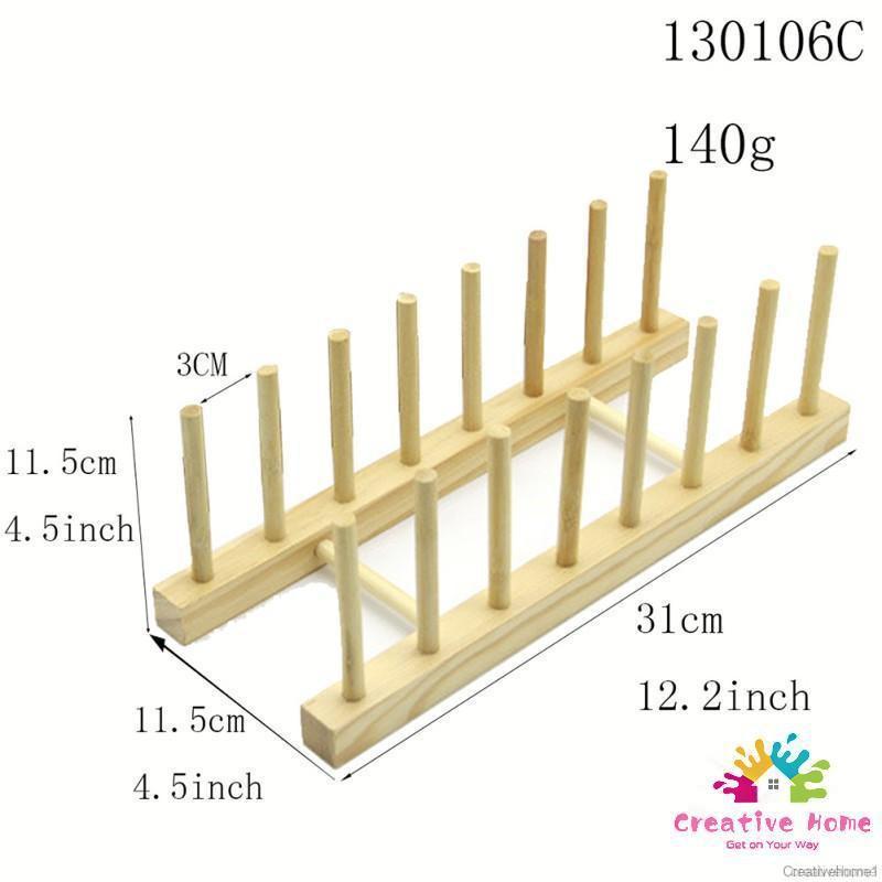Bamboo Wooden Dish Rack Plates Holder Kitchen Storage Cabinet Organizer For Dish / Plate / Bowl / Cup / Pot Lid