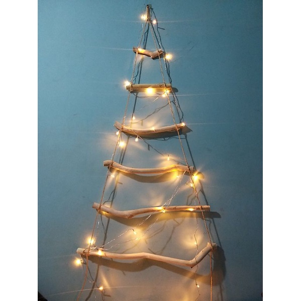 Cây thông treo tường mini có đèn LED trang trí NOEL độc đáo