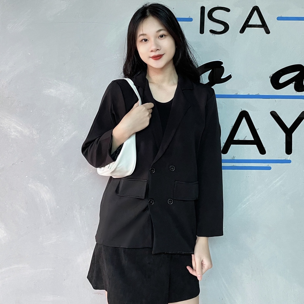 Áo vest nữ dài tay xanh mint ulzzang Hàn Quốc, Áo khoác blazer nữ 2 lớp tay dài vintage - Maoshop | BigBuy360 - bigbuy360.vn