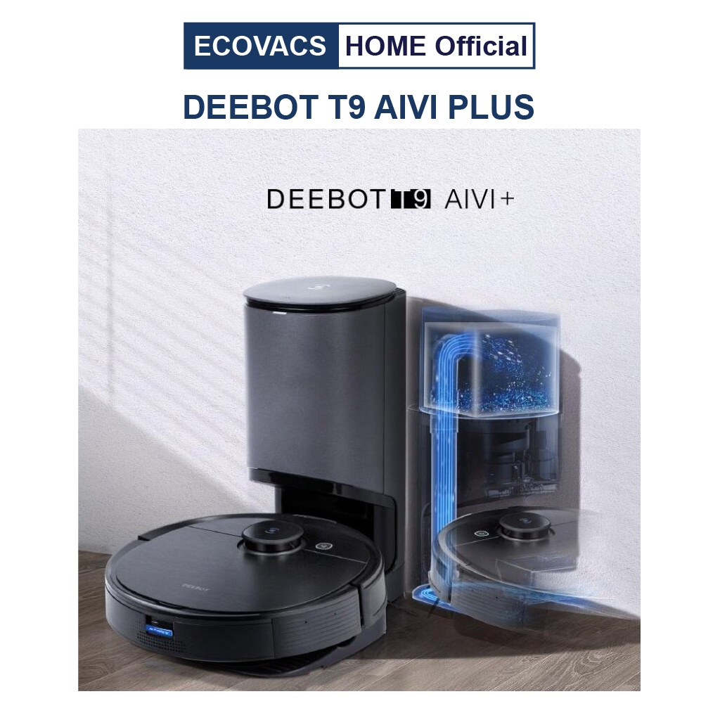 ✅ Robot Hút Bụi Lau Nhà Ecovacs DEEBOT T9 AIVI PLUS - Robot Thông Minh Có Thùng Rác Tự Động, Mới Nhất 2021