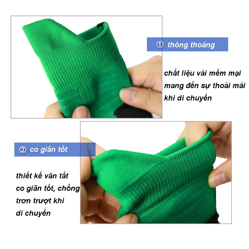Tất Vớ Thể Thao Cao Cổ Đệm Gót Và Ngón Chân Mixsport Chống Trơn Trượt Thoáng Khí Chuyên Dụng Chơi Thể Thao