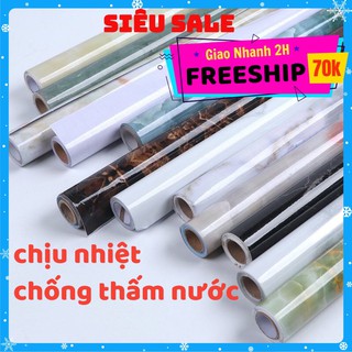 Decal dán bếp VÂN ĐÁ 3M, miếng dán bếp TRÁNG NHÔM chống bắn dầu mỡ,giấy dán nhà tắm, bàn bếp chịu nhiệt rộng 60cm