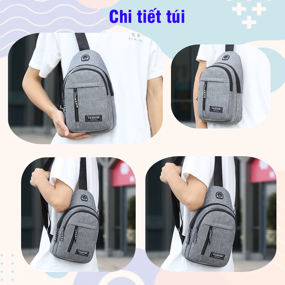 Túi Đeo Chéo Nam Nữ Thời Trang Đi Chơi Du Lịch Đi học Túi Unisex