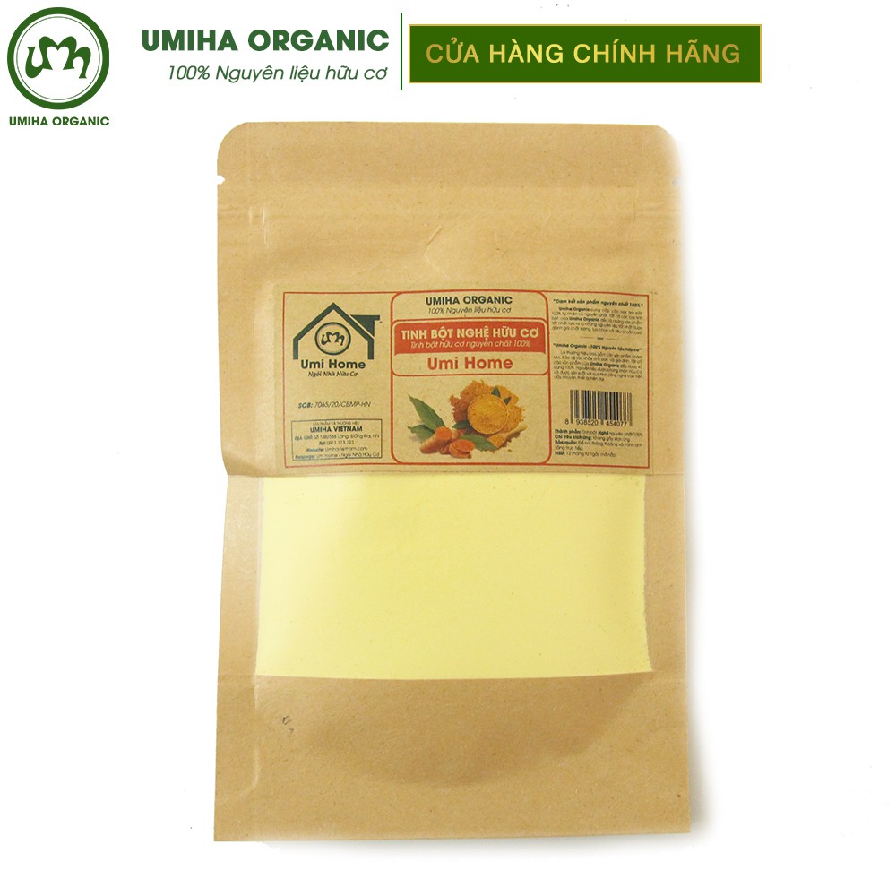 Tinh bột Nghệ đắp mặt nạ hữu cơ UMIHA nguyên chất túi Zip 35g | Turmeric Powder 100% Organic