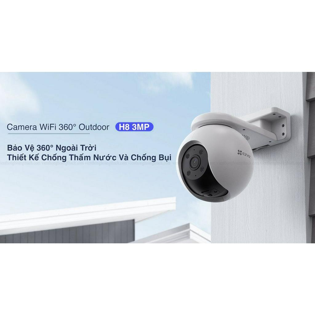 Camera không dây wifi Ezviz H8 3MP 2K & H8 5MP 3K, đàm thoại 2 chiều, phát hiện và cảnh báo chủ động