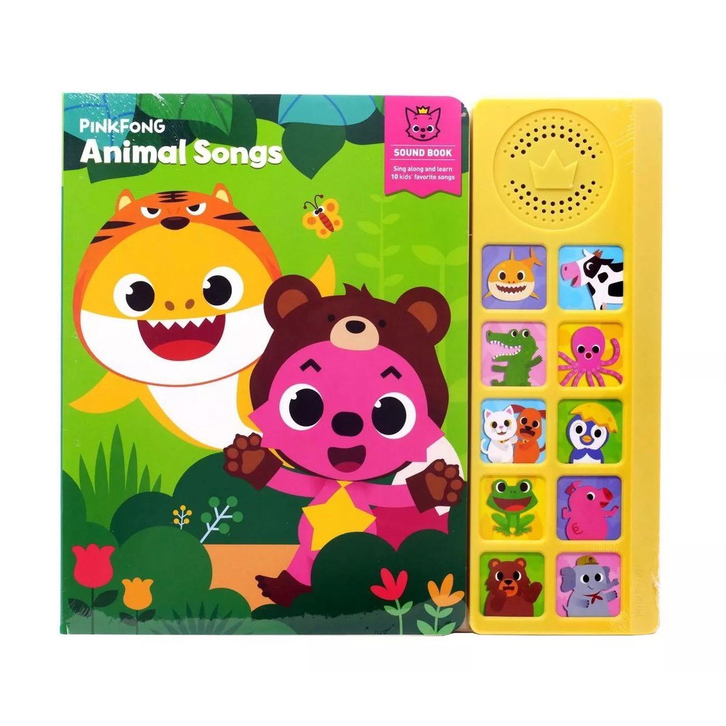 Sách - âm thanh học Tiếng Anh Pinkfong Sound book: Baby shark, Kids favourite, Car, Dinosaur, Animals