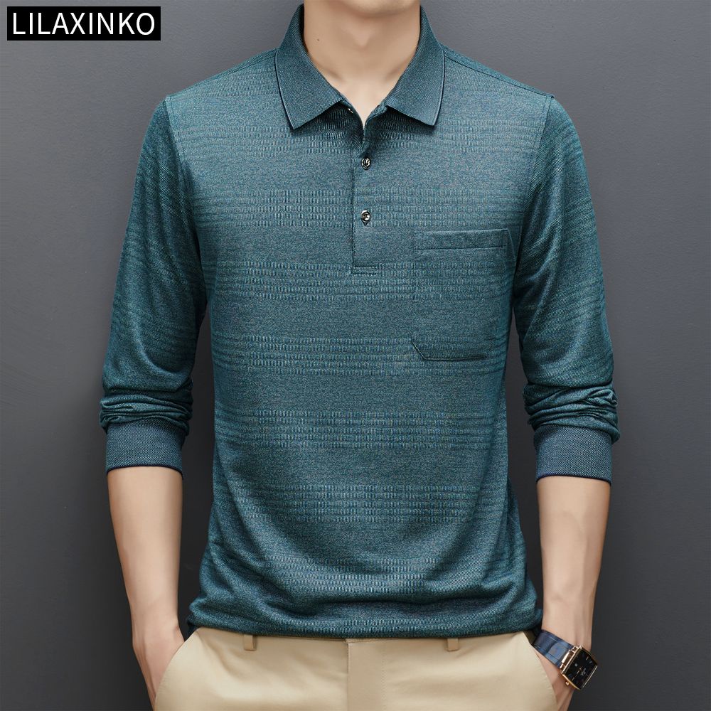 Áo Thun Polo Cotton Tay Dài Kẻ Sọc 3 Màu Thời Trang Thu Đông Cho Nam