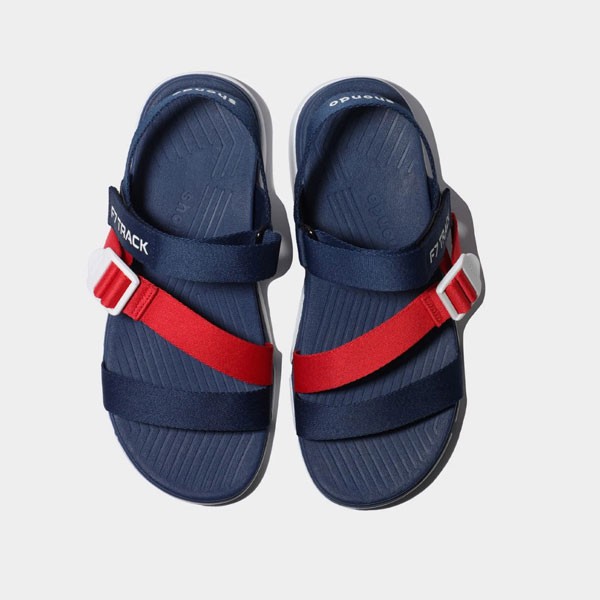 Sandals Shondo F7 Track xanh navy đế trắng F7T0036