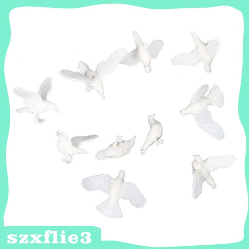 Set 10 Mô Hình Chim Bồ Câu Mini Trang Trí Nhà Búp Bê