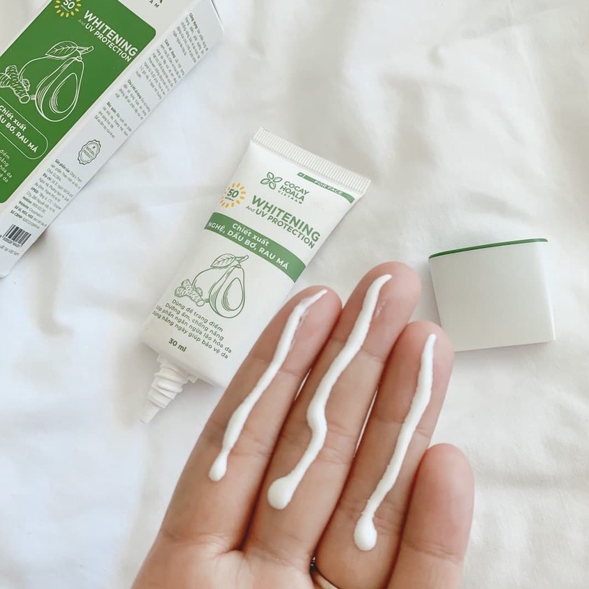 Kem chống nắng bơ nghệ 3in1 cỏ cây hoa lá 30g - Kiềm dầu, chống thấm nước, nâng tông da, thay thế kem nền