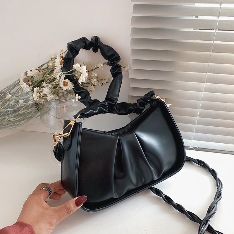 Túi Xách Nữ Linh Store Túi Đeo Chéo Phụ Kiện Hạt Trai Thắt Nơ Quai Xoắn Siêu Hot