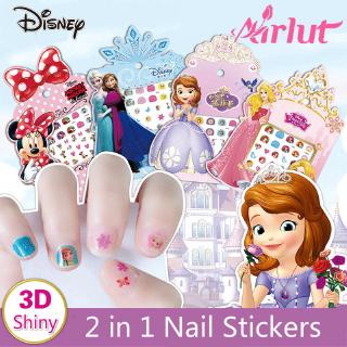 Nhãn dán trang trí móng tay 2 trong 1 kiểu dáng 3D xinh xắn