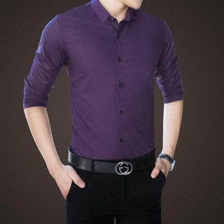 ÁO SƠ MI NAM TAY DÀI MÀU TÍM, SIZE M-3XL