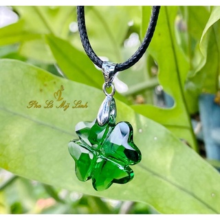 Mặt dây pha lê Swarovski cỏ 4 lá may mắn