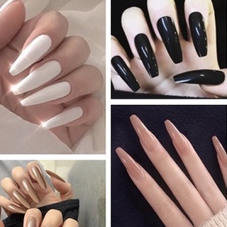 Set 24 Móng Tay Giả Sáng Bóng Phong Cách Âu Mỹ móng giả dài móng giả