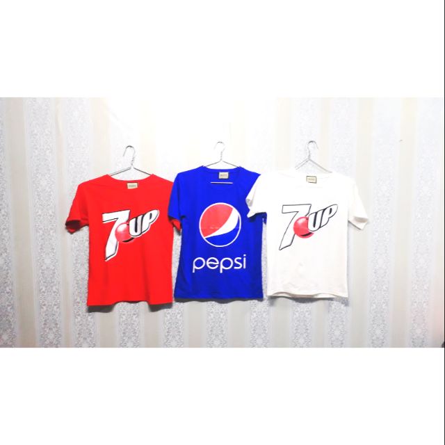 Áo phông cộc tay in logo Pepsi , 7Up giá 139k [ảnh tự chụp ]