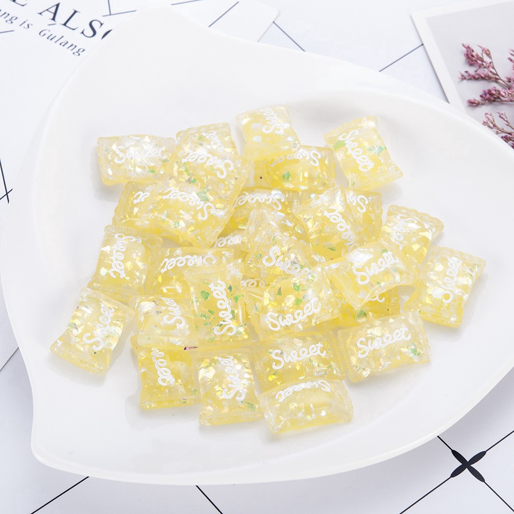 1/10 đồ chơi resin dẻo hình viên kẹo nhiều màu xinh xắn cho bé