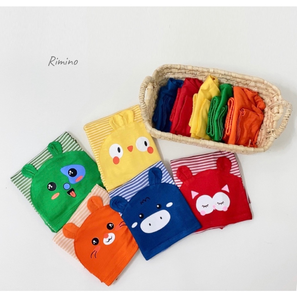 [SALE] Bộ Quần Áo Bé Gái, Bé Trai KIMCHIBABY Vải Thun Lạnh Tai Thú Kẻ Sọc, Đồ Bộ Cho Bé Mặc Nhà Thu Đông KWTD2213