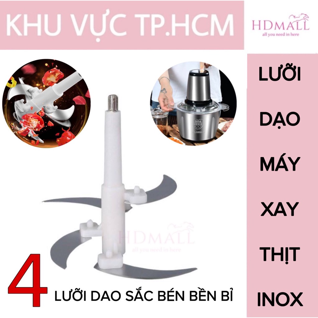 HÀNG LOẠI 1-Lưỡi Dao Máy Xay Thịt Inox, Lưỡi Dao Thay Thế Cao Cấp Cho Máy Xay Dung Tích 2L