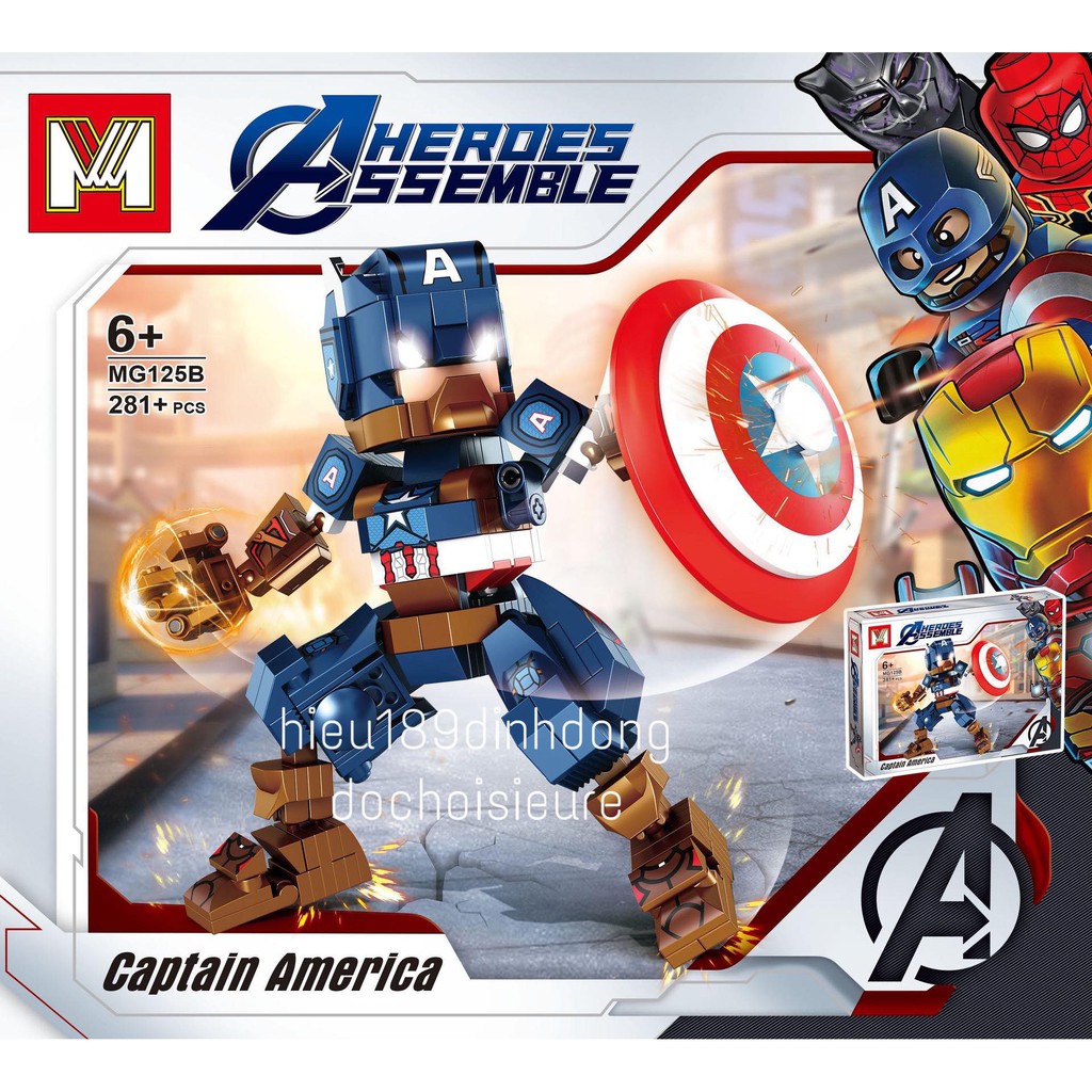 Lắp ráp xếp hình non Lego siêu anh hùng mg 125 : Người máy của các siêu anh hùng