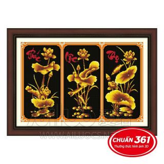 Tranh thêu 3d phúc lộc thọ 53232