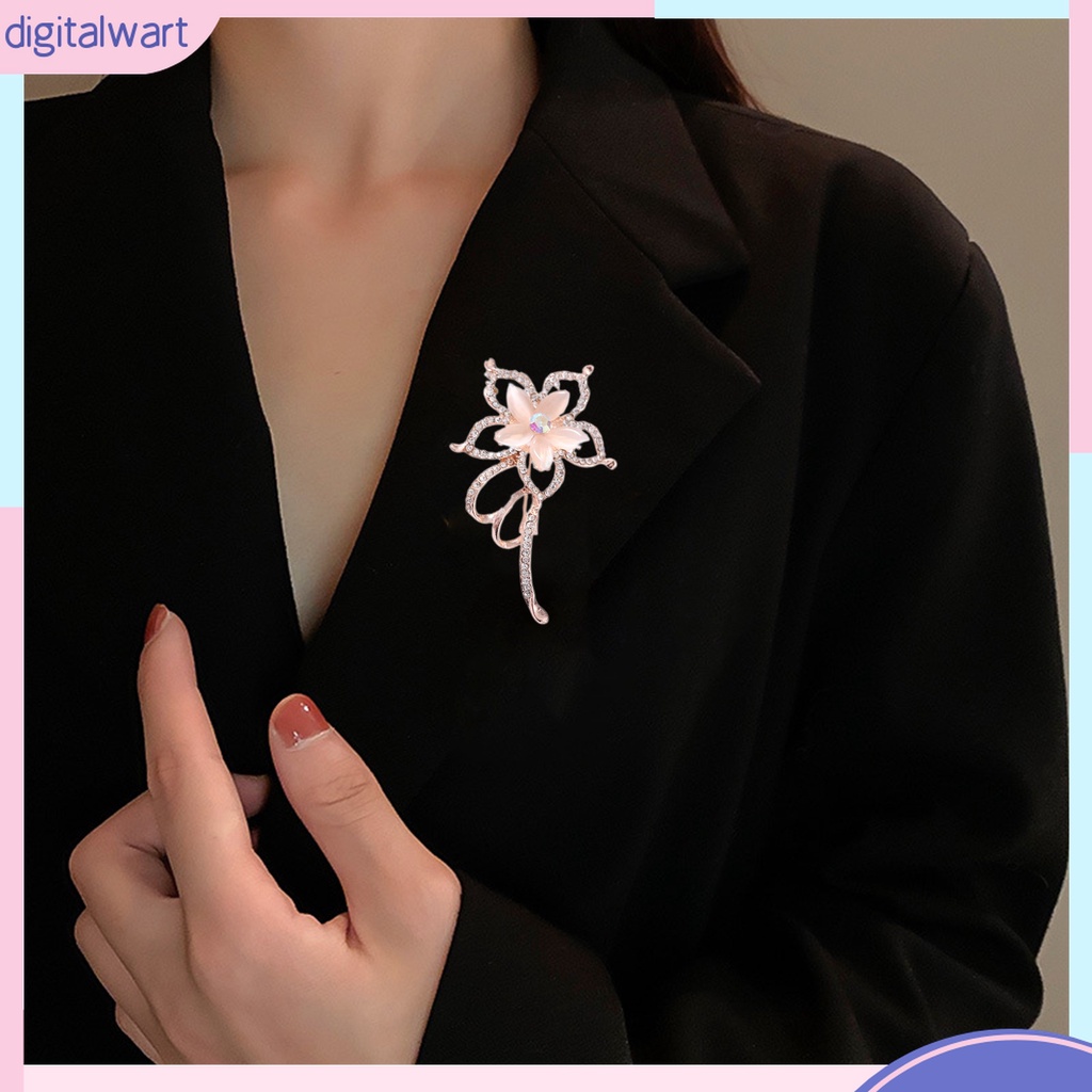 Ghim Cài Áo Hình Hoa Đính Đá Phong Cách Hàn Quốc Thanh Lịch