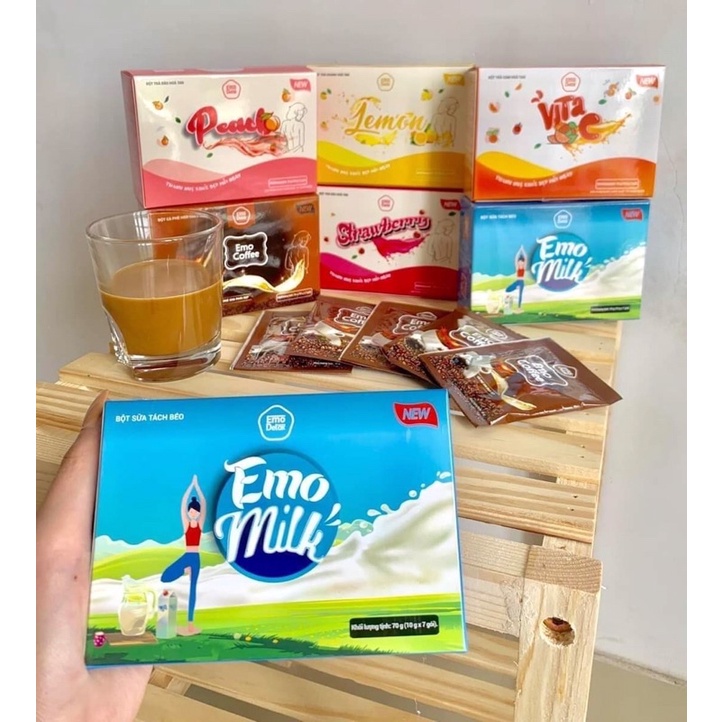 Detox Giảm cân Emoslim - bột trái cây nhiều vị giảm từ 1-4kg trong 7 ngày