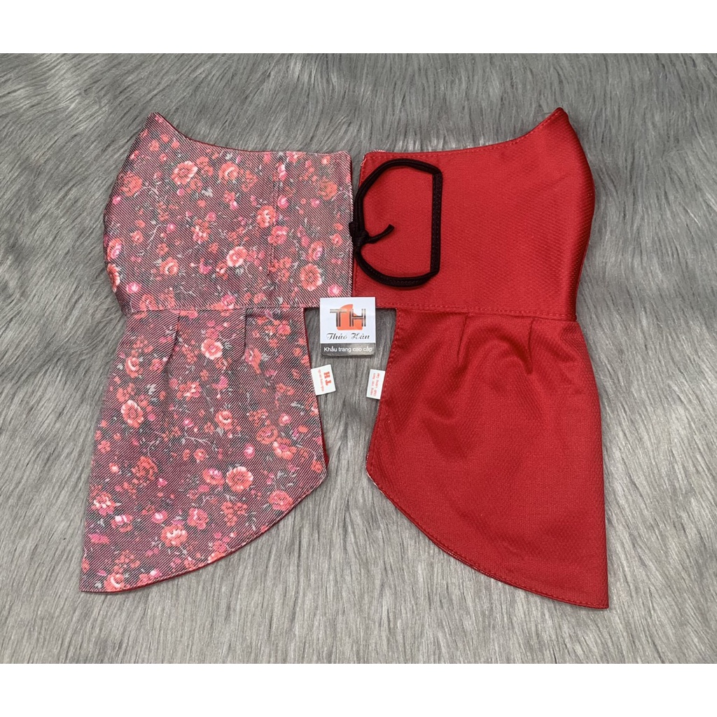 HCM]Combo 5 khẩu trang yếm in 3D bông& bi, thun 4 chiều Vải đẹp chất lượng  giao ngẫu nhiên nhiều màu khác nhau  ảnh tbi