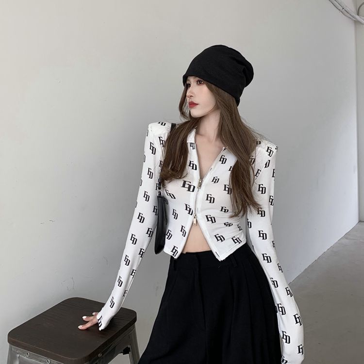 Áo Thun Polo Dáng Ôm Phong Cách Hàn Quốc Thời Trang Mùa Thu Cho Nữ