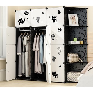 TỦ GHÉP 16 NGĂN - ĐEN 12N4X