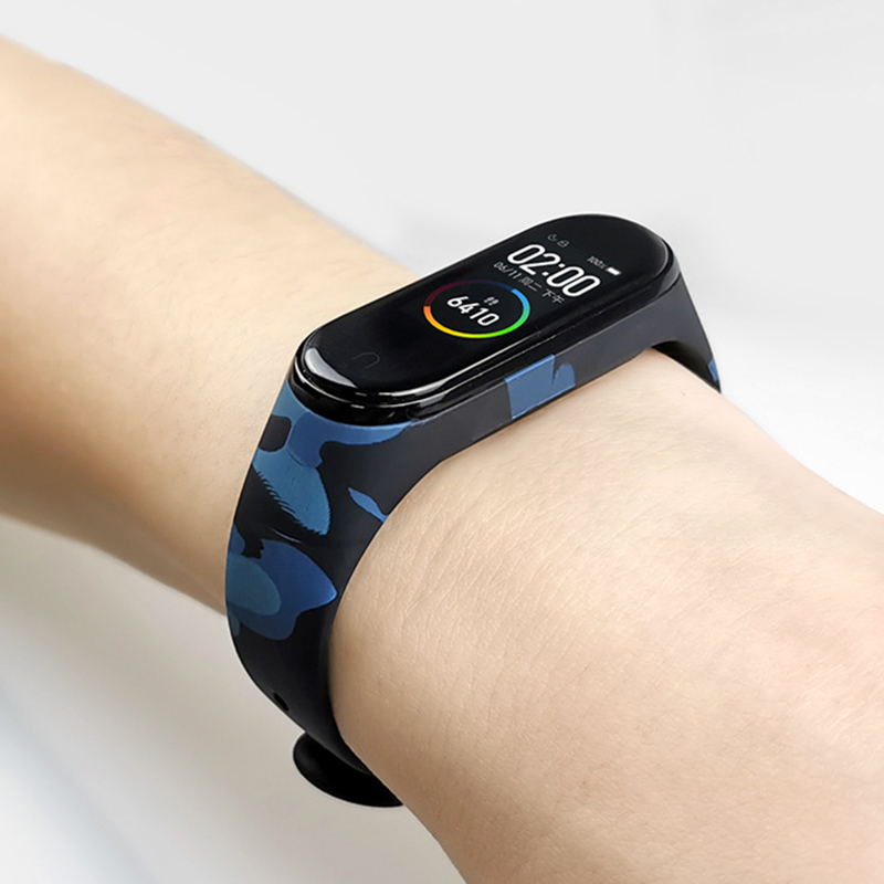 Dây đeo tay TPU silicon họa tiết rằn ri thay thể cho đồng hồ Mi Band 3 / 4 | BigBuy360 - bigbuy360.vn