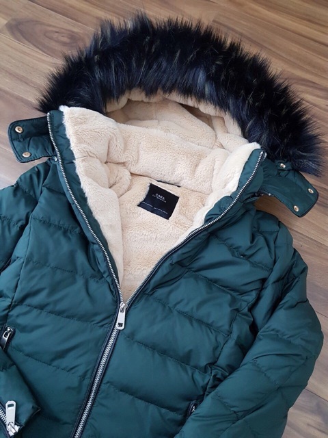 Áo phao zara lông vũ