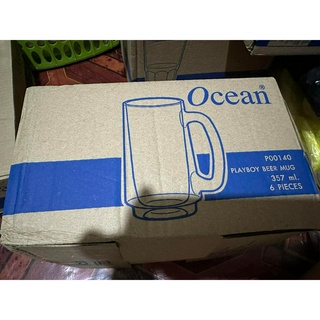 Bộ 6 Cốc Bia Thủy Tinh Playboy Beer Mug – P00140 – 357ml chính hãng Ocean Thái Lan