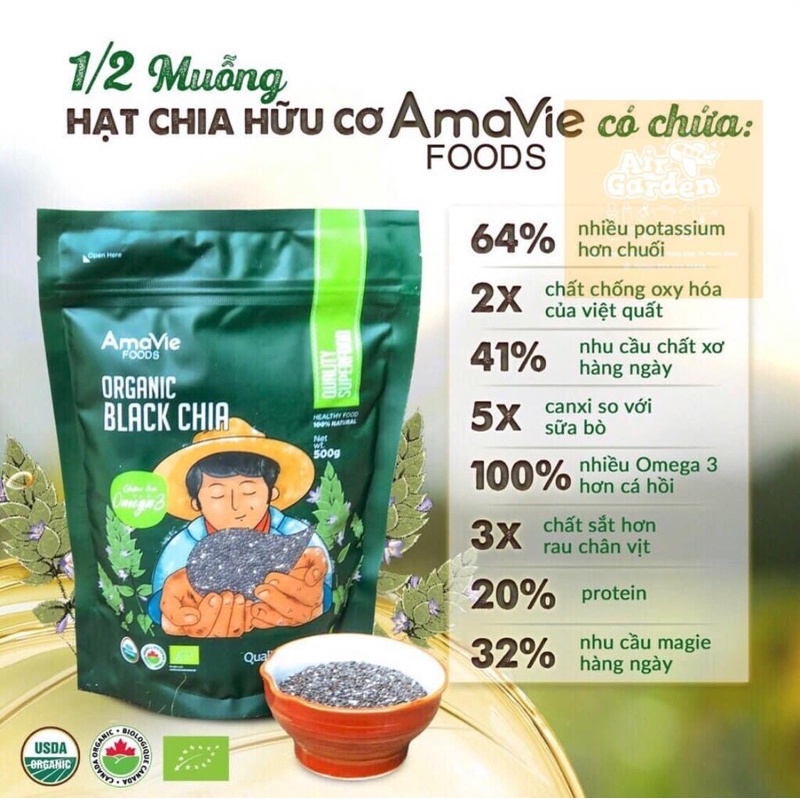 Hạt chia hữu cơ Amavie 500g